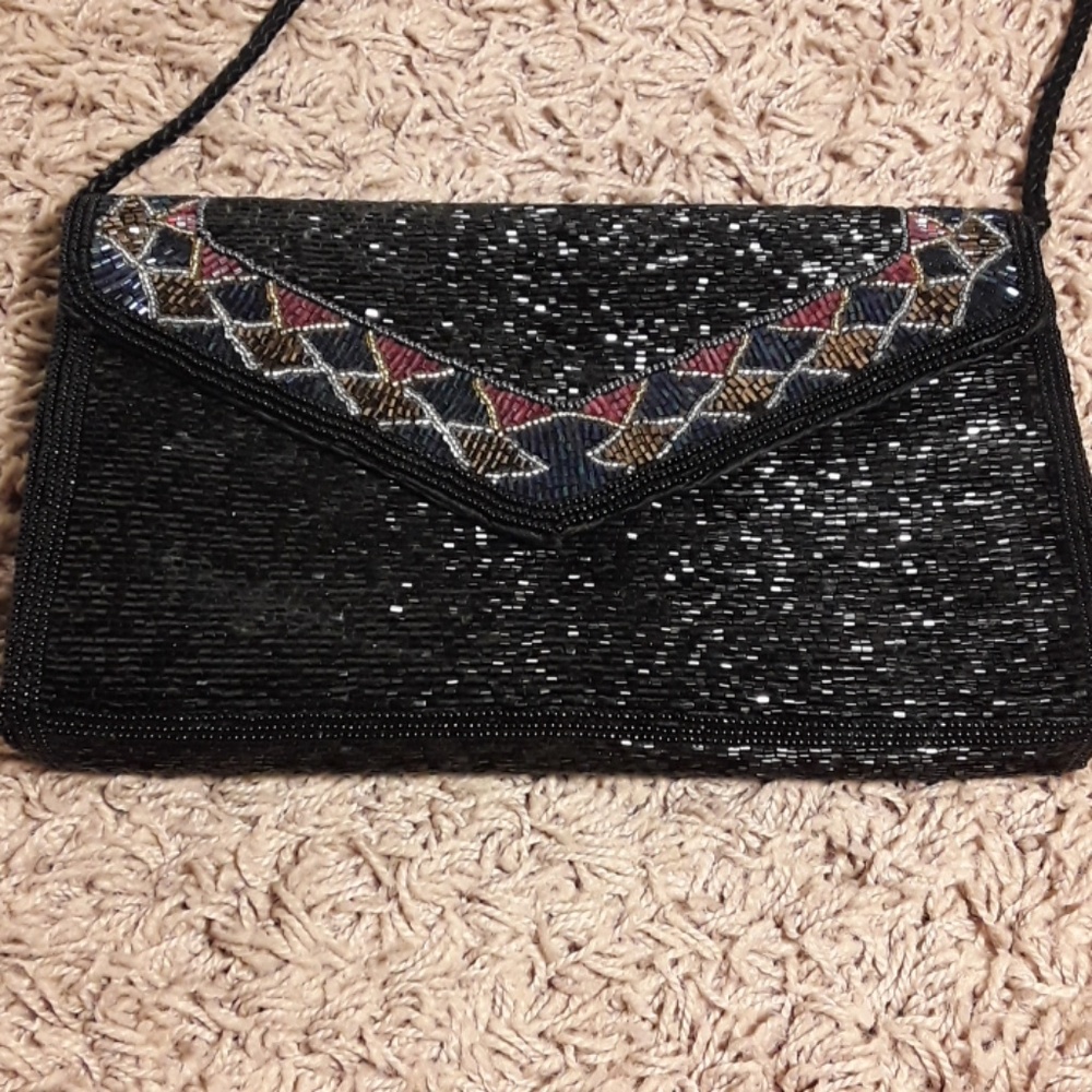Vintage Beaded Crossbody